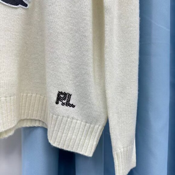 Polo Ralph Lauren Top hat, bear, beige women's sweater - Picture 4 of 4